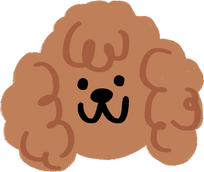 Doodle Headshot of a Miniature Poodle